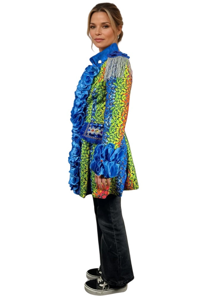 Carnavalsjas Dames Butterfly Blauw - Festivales