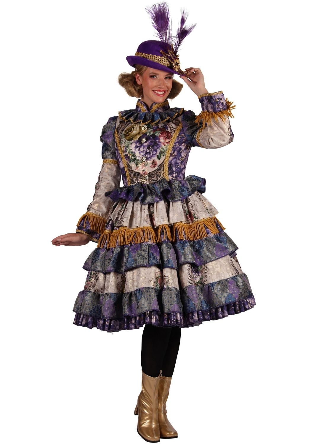 Carnavalsjas Dames Jurk Constanze Paars - Festivales