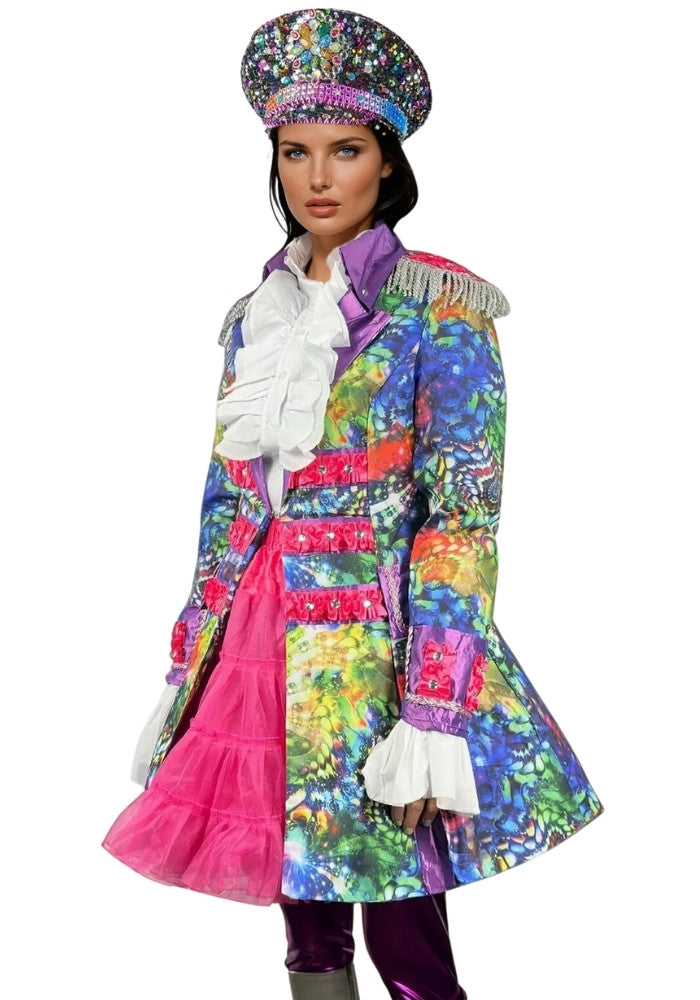 Dames Carnavalsjas Purple Holographic Diamonds - Bundel Luxe - Festivales