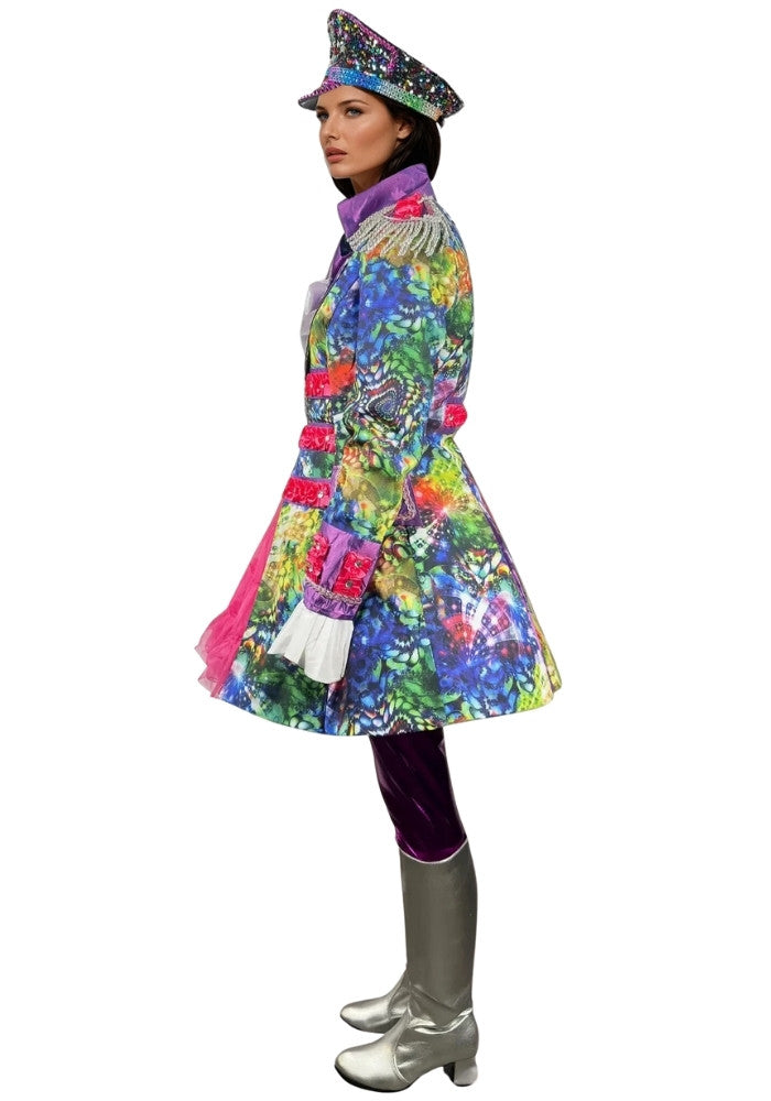 Dames Carnavalsjas Purple Holographic Diamonds - Bundel Luxe - Festivales