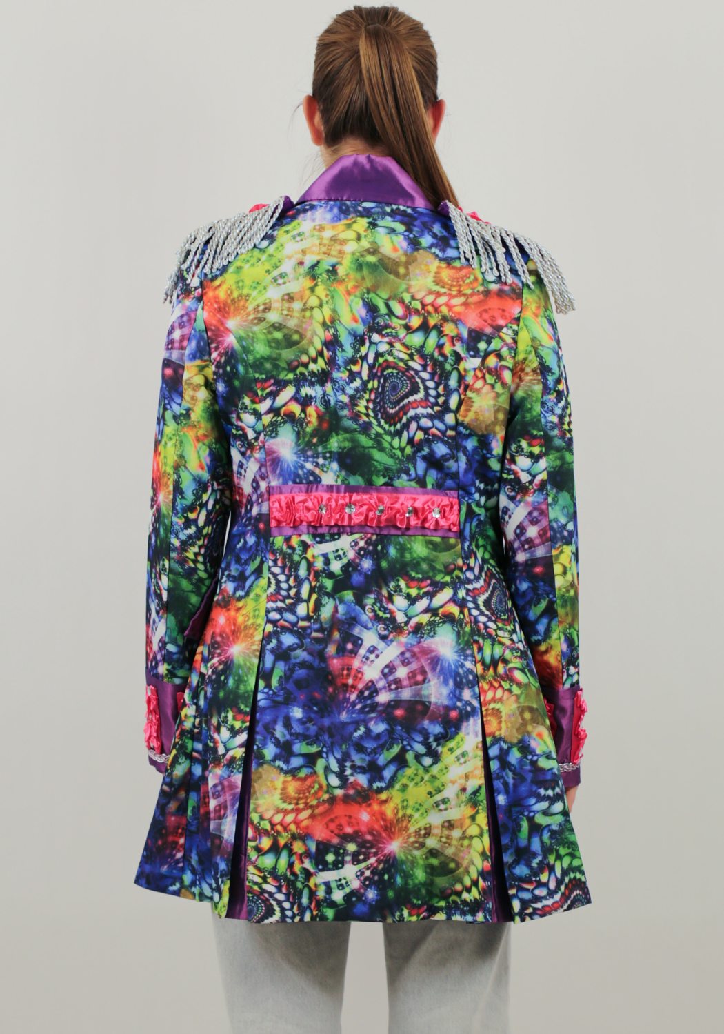 Dames Carnavalsjas Purple Holographic Diamonds - Festivales