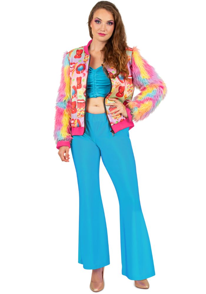 Carnavalsjas Dames Lollypop/Pluche Multi - Festivales