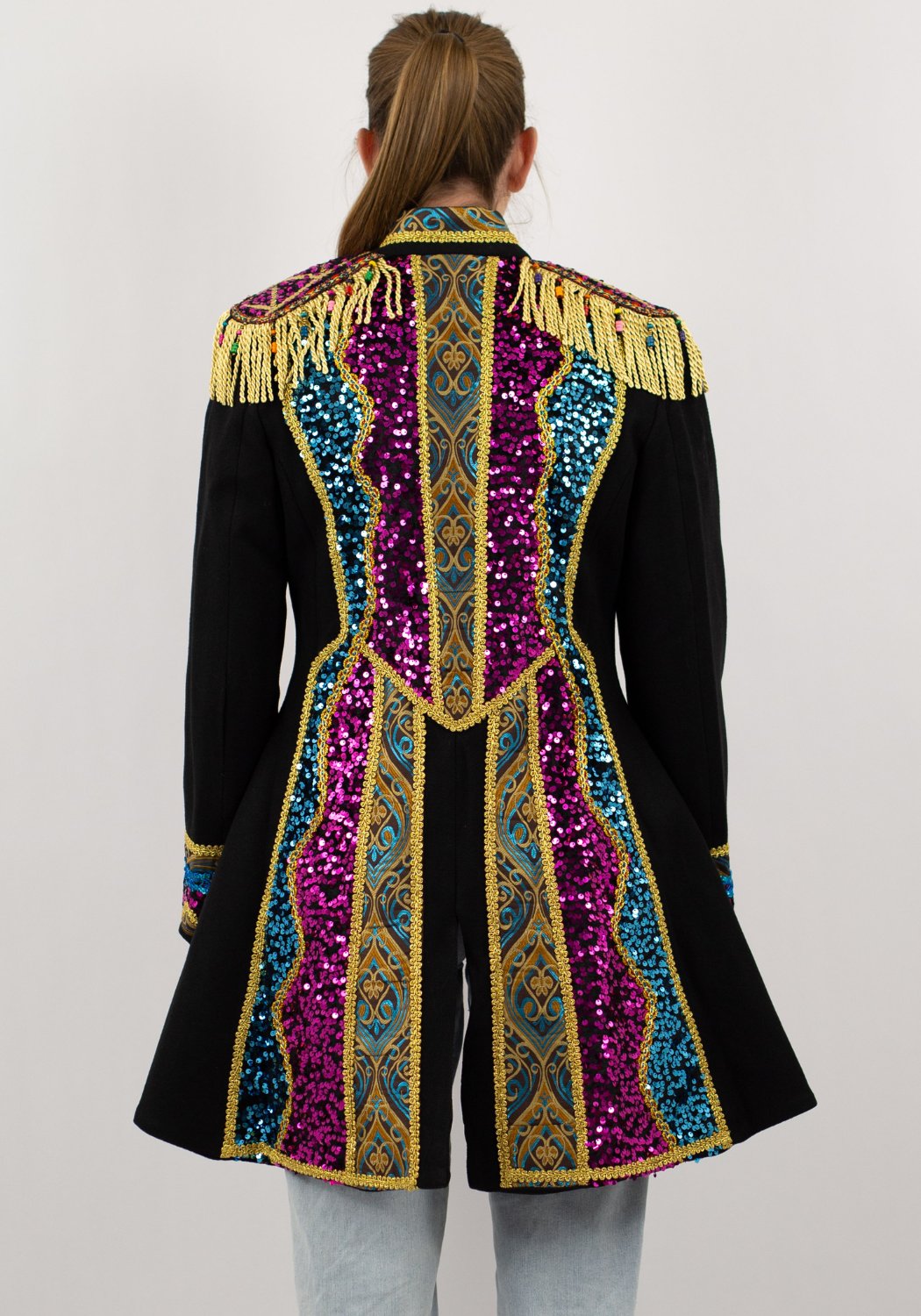 Carnavalsjas Dames Luxe Blue Flow - Festivales