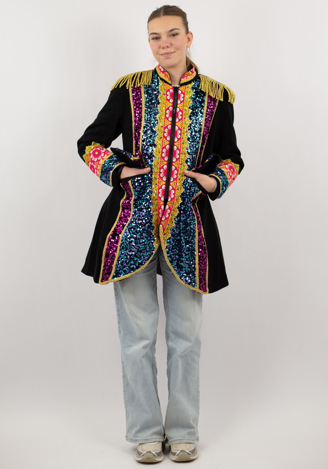 Carnavalsjas Dames Luxe Chique Colourfull - Festivales