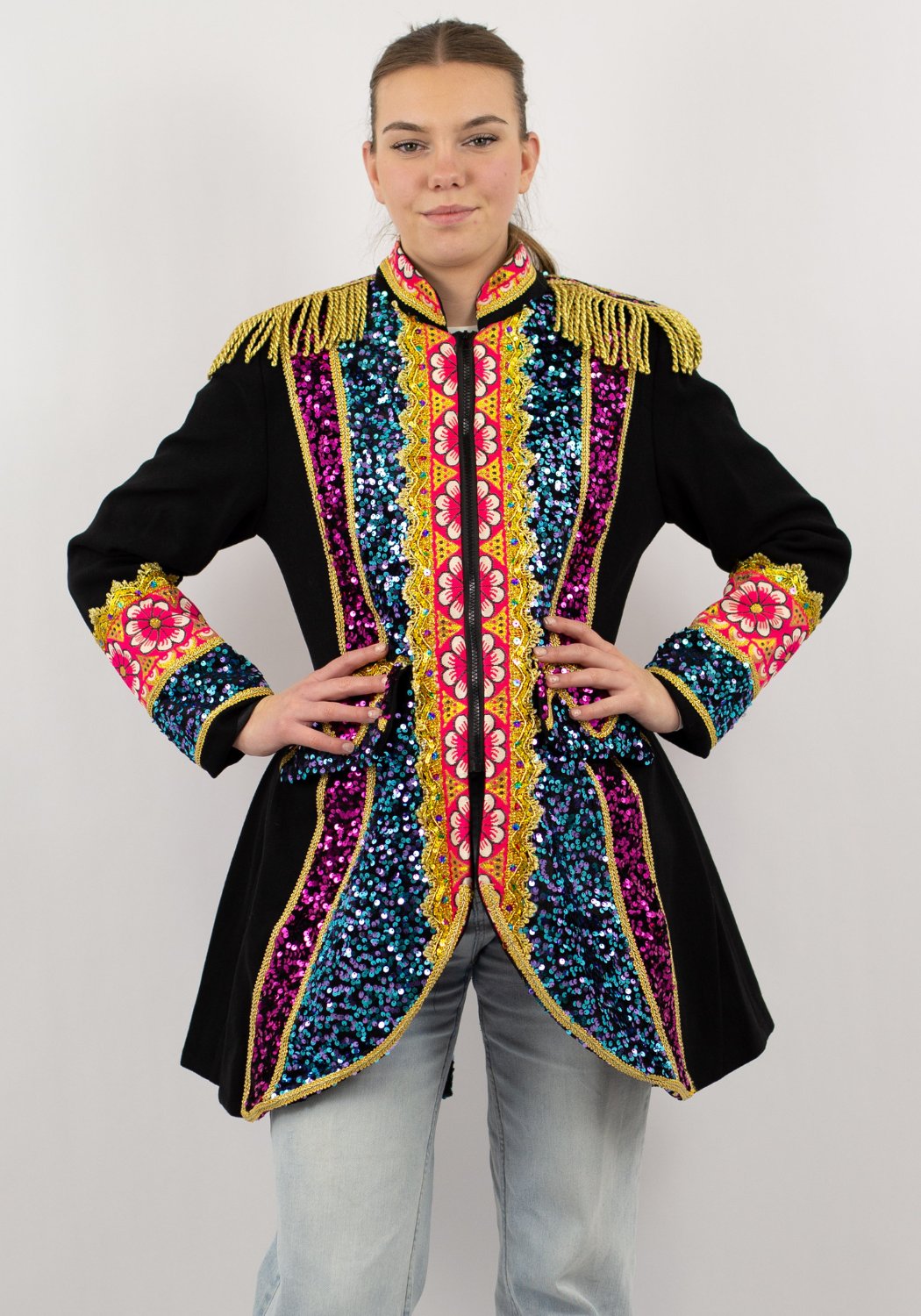 Carnavalsjas Dames Luxe Chique Colourfull - Festivales