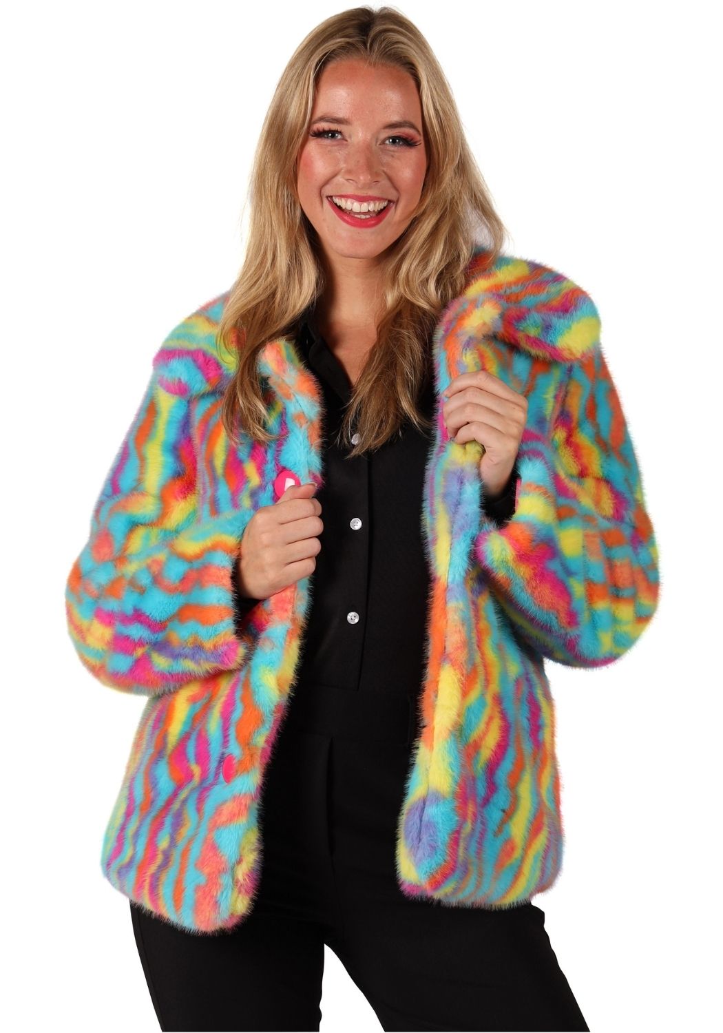 Bontjas Carnaval Dames Multicolor Unicorn - Festivales