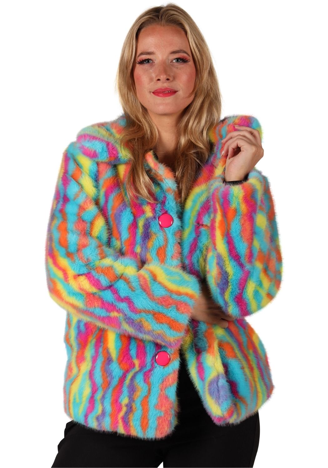 Bontjas Carnaval Dames Multicolor Unicorn - Festivales