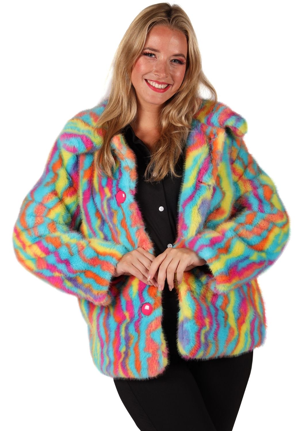 Bontjas Carnaval Dames Multicolor Unicorn - Festivales