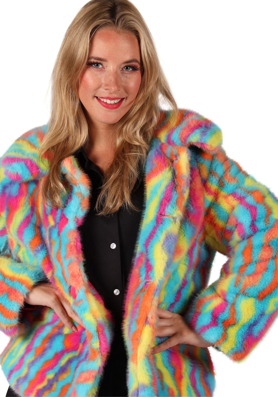 Bontjas Carnaval Dames Multicolor Unicorn - Festivales