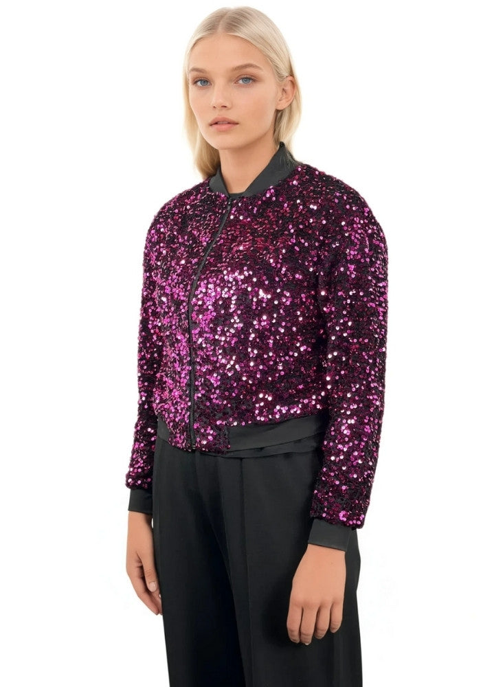 Carnavalsjas Paillettenjasje Roze Vrouwen - Festivales