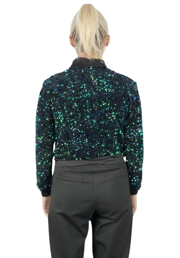 Carnavalsjas Paillettenjasje Groen Vrouwen - Festivales