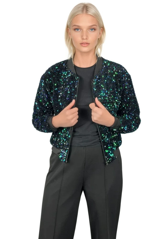 Carnavalsjas Paillettenjasje Groen Vrouwen - Festivales