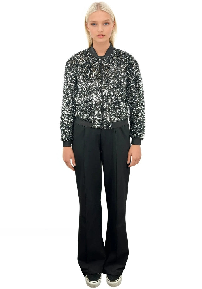 Carnavalsjas Paillettenjasje Zilver Vrouwen - Festivales