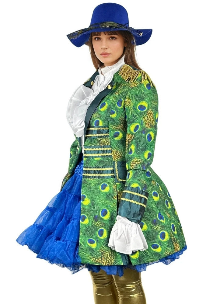 Carnavalsjas Dames Peacock Lang - Bundel Luxe - Festivales