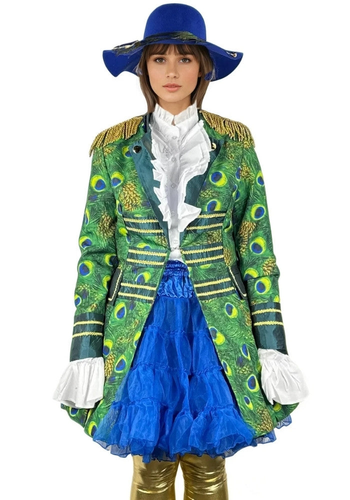 Carnavalsjas Dames Peacock Lang - Bundel Luxe - Festivales
