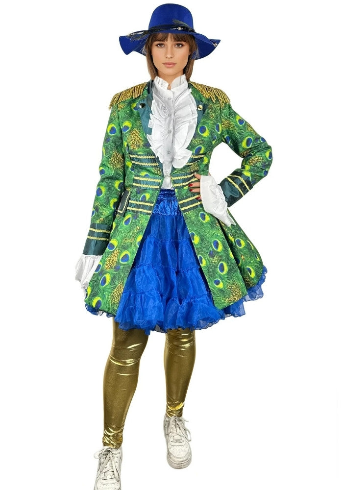Carnavalsjas Dames Peacock Lang - Bundel Luxe - Festivales