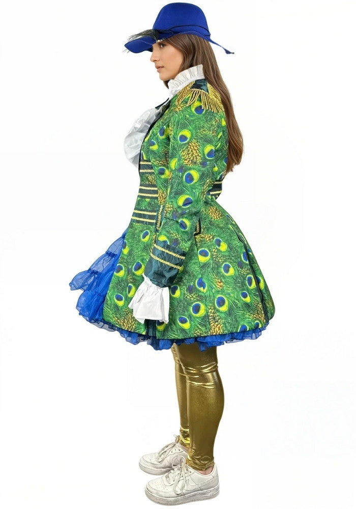 Carnavalsjas Dames Peacock Lang - Bundel Luxe - Festivales