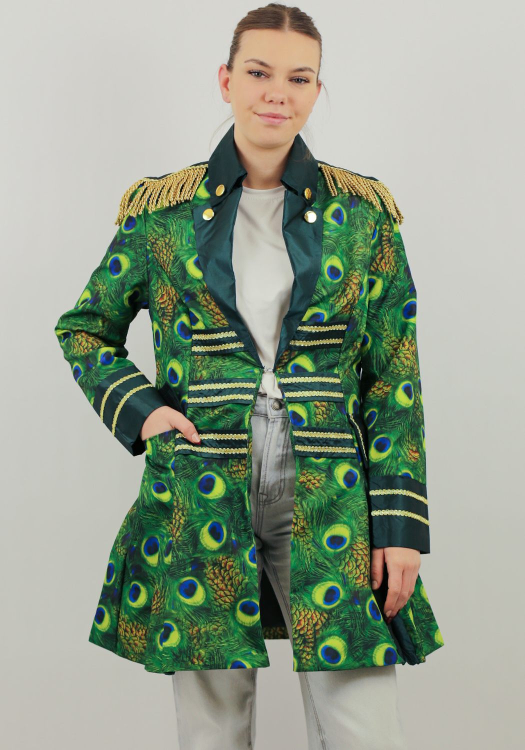 Carnavalsjas Dames Peacock Lang - Festivales