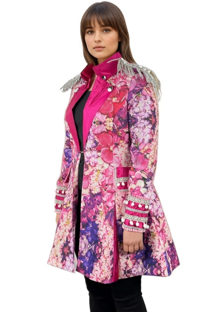 Carnavalsjas Pink Flower Dames - Festivales