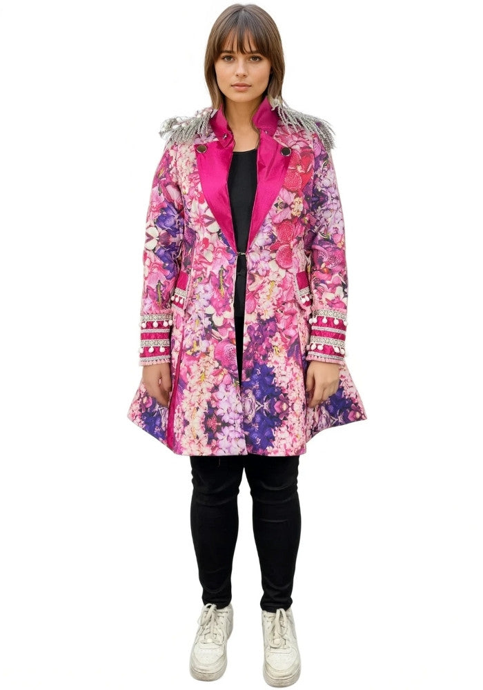 Carnavalsjas Pink Flower Dames - Festivales