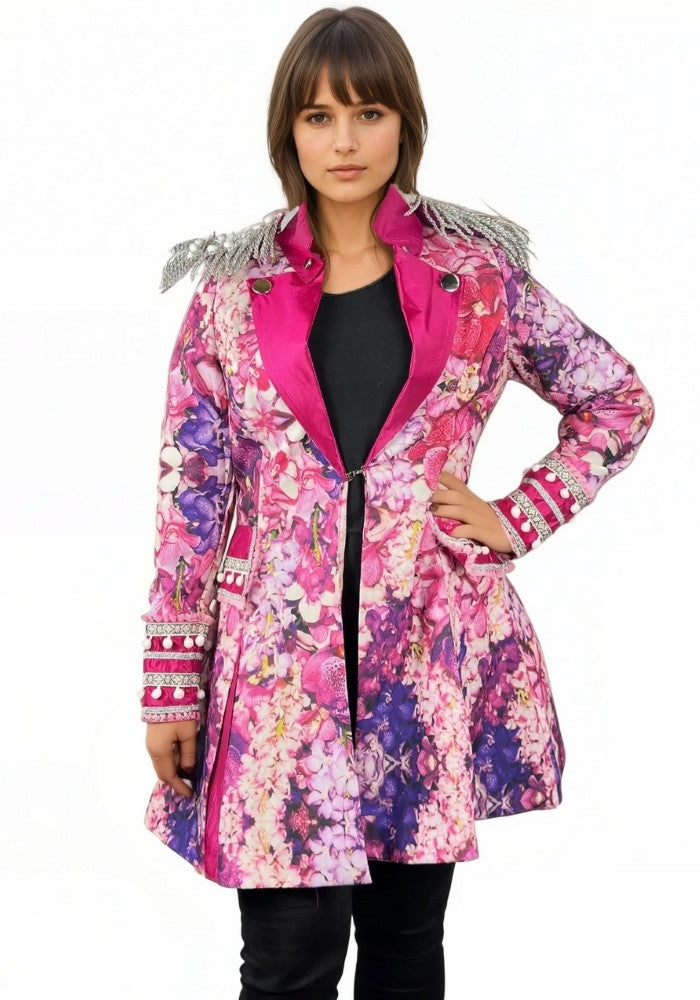 Carnavalsjas Pink Flower Dames - Festivales