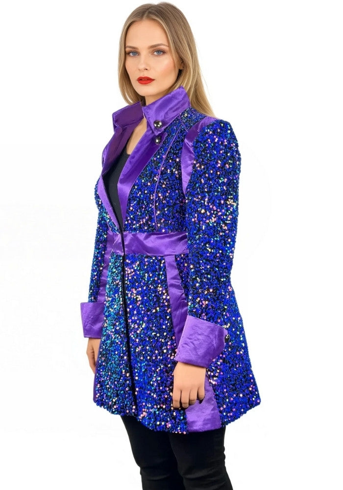 Carnavalsjas Sequin Purple Dames - Festivales