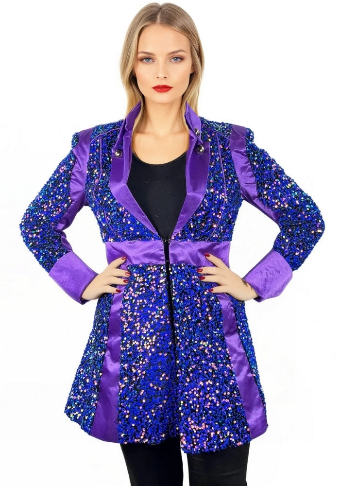 Carnavalsjas Sequin Purple Dames - Festivales