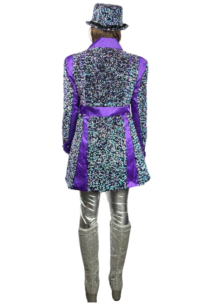 Carnavalsjas Sequin White Purple Dames - Bundel Luxe - Festivales