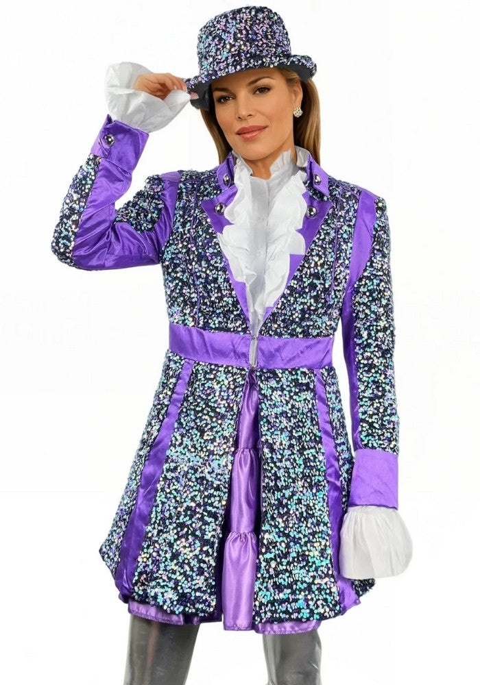 Carnavalsjas Sequin White Purple Dames - Bundel Luxe - Festivales