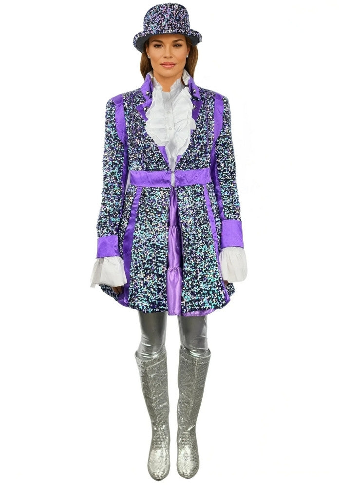 Carnavalsjas Sequin White Purple Dames - Bundel Luxe - Festivales