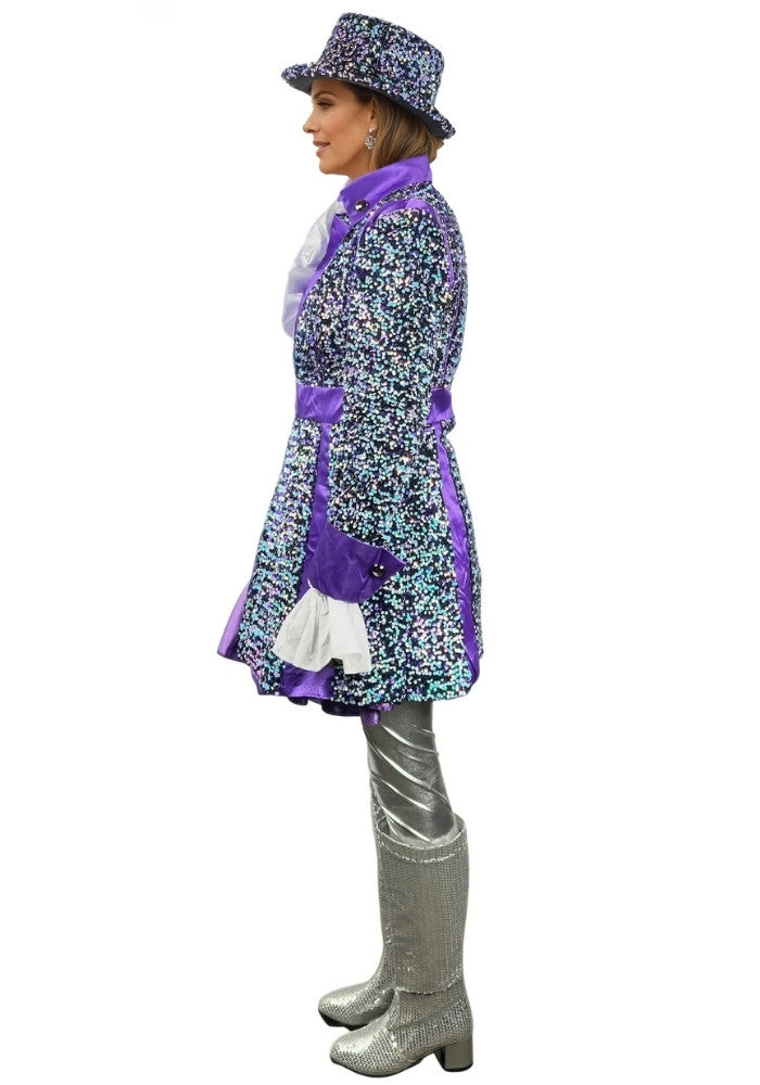 Carnavalsjas Sequin White Purple Dames - Bundel Luxe - Festivales