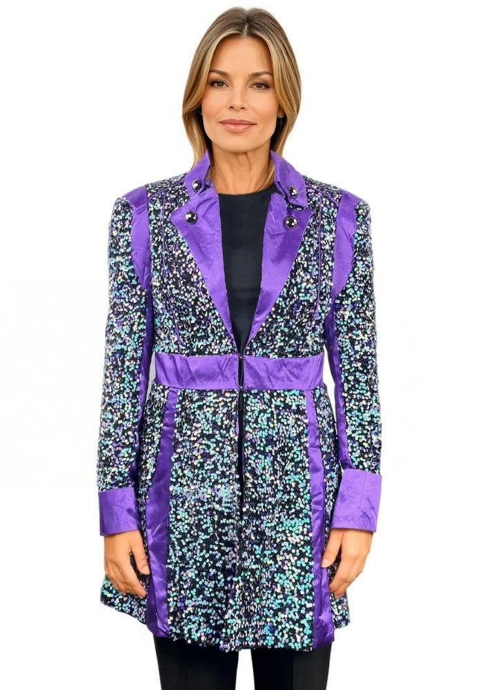 Carnavalsjas Sequin White Purple Dames - Bundel Luxe - Festivales