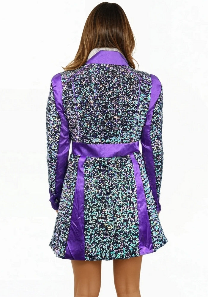 Carnavalsjas Sequin White Purple Dames - Bundel Basic - Festivales