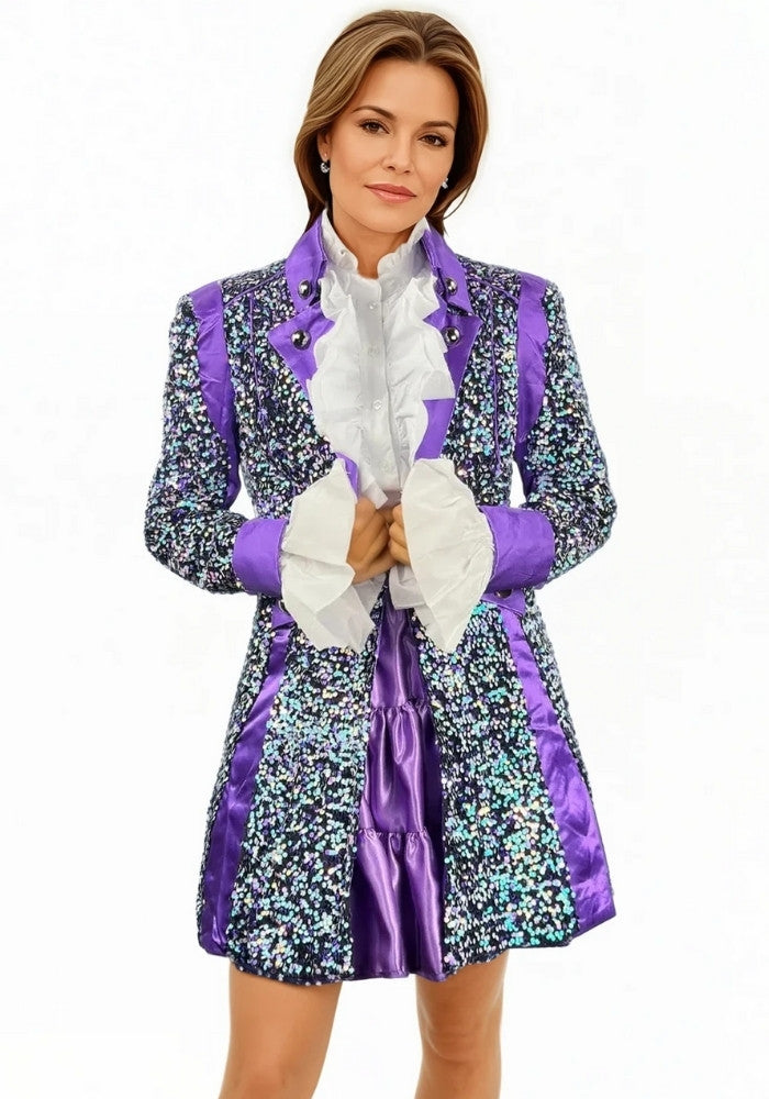 Carnavalsjas Sequin White Purple Dames - Bundel Basic - Festivales