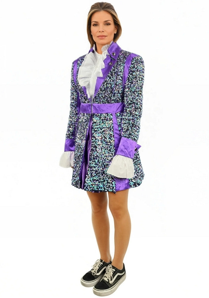 Carnavalsjas Sequin White Purple Dames - Bundel Basic - Festivales