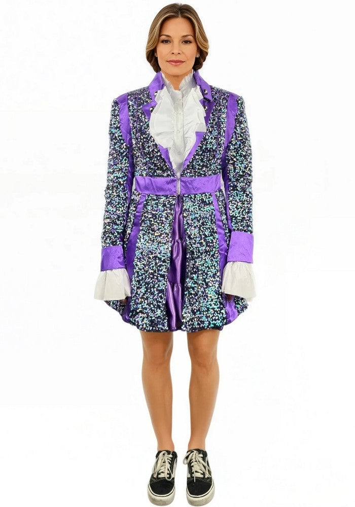 Carnavalsjas Sequin White Purple Dames - Bundel Basic - Festivales