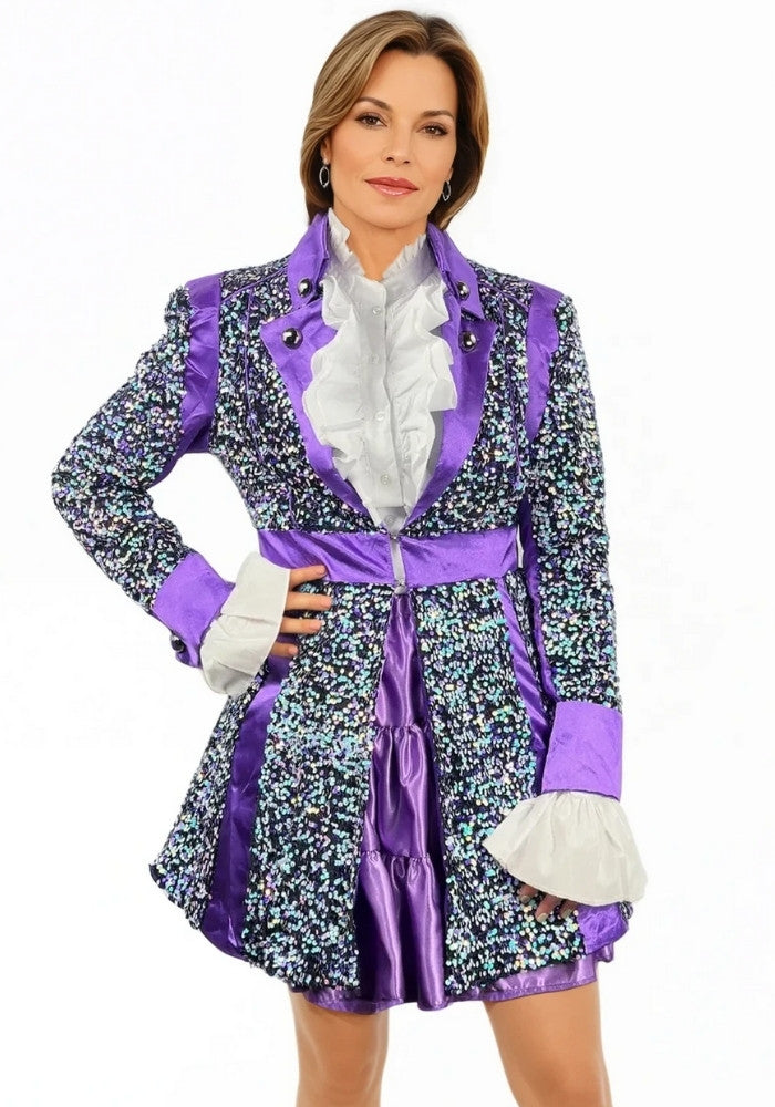 Carnavalsjas Sequin White Purple Dames - Bundel Basic - Festivales