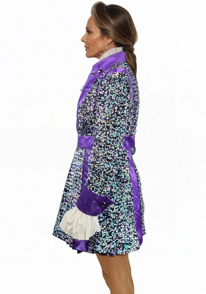 Carnavalsjas Sequin White Purple Dames - Bundel Basic - Festivales