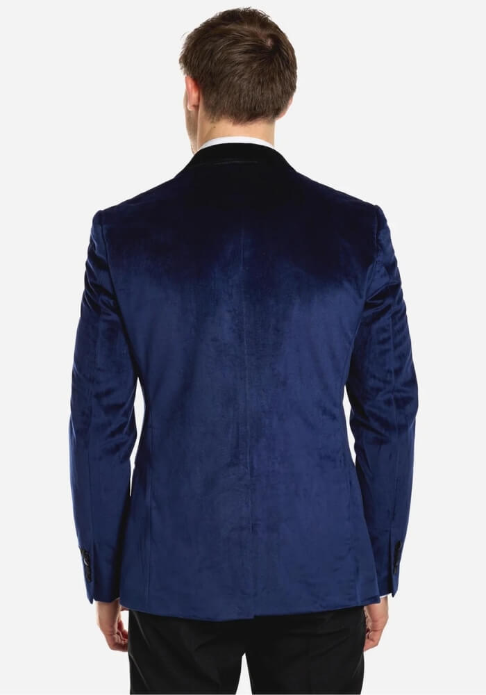 Kerstmis Diner Jacket Deluxe Donker Blauw - OppoSuits - Festivales