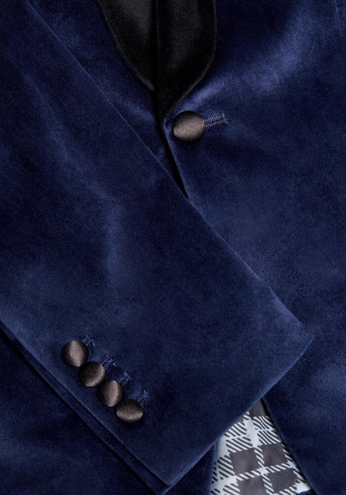 Kerstmis Diner Jacket Deluxe Donker Blauw - OppoSuits - Festivales