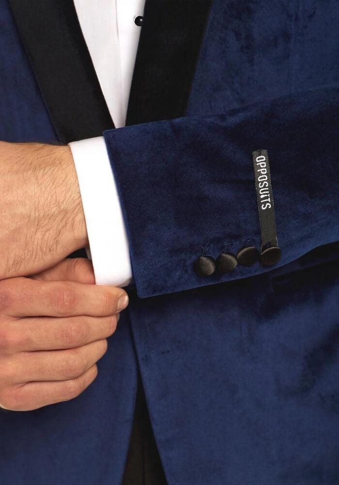 Kerstmis Diner Jacket Deluxe Donker Blauw - OppoSuits - Festivales