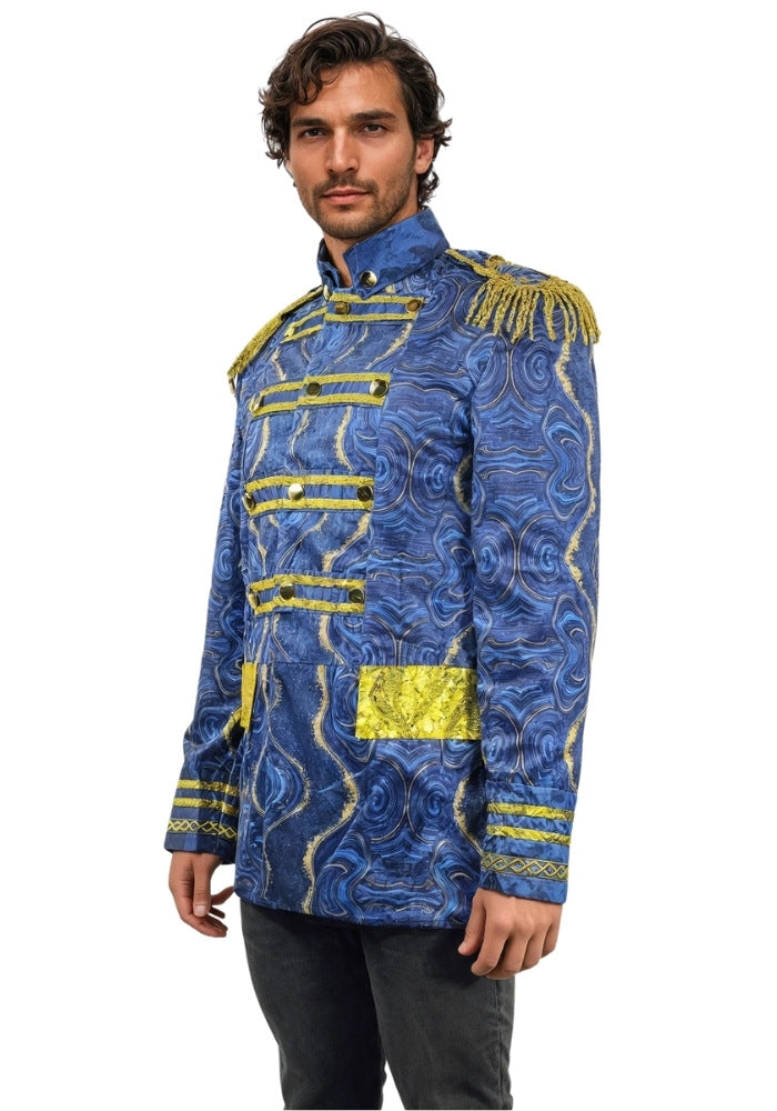 Carnavalsjas Heren Blauw Marble - Festivales