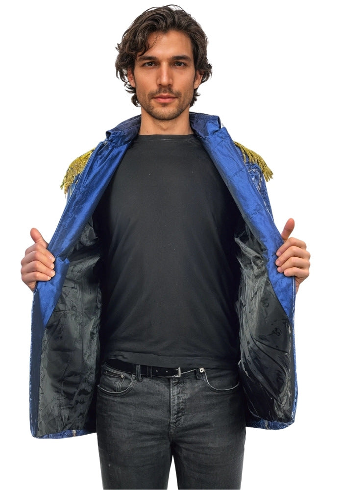 Carnavalsjas Heren Blauw Marble - Festivales