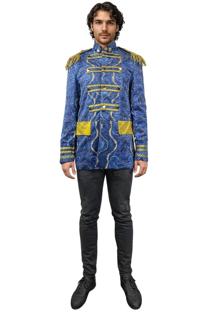 Carnavalsjas Heren Blauw Marble - Festivales