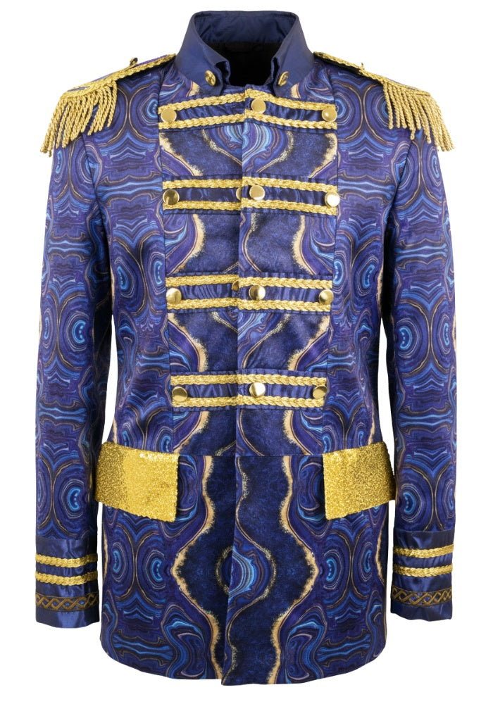 Carnavalsjas Heren Blauw Marble 48 - Festivales