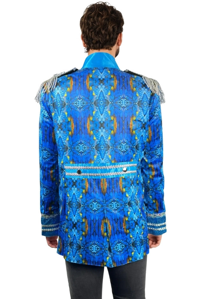 Carnavalsjas Heren Blauw Zilver Man - Festivales