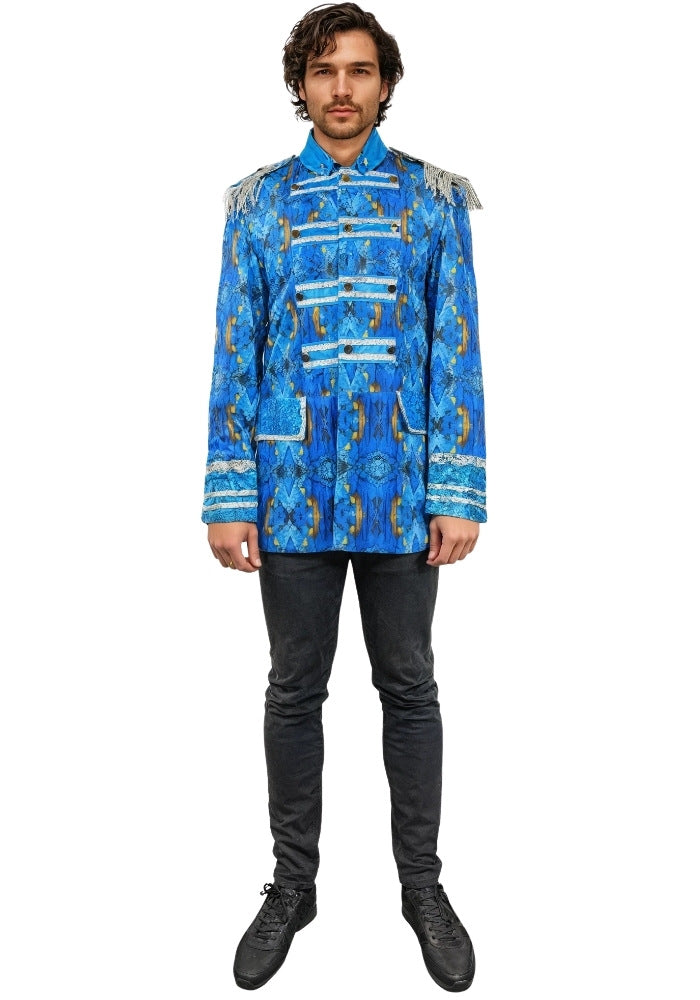 Carnavalsjas Heren Blauw Zilver Man - Festivales