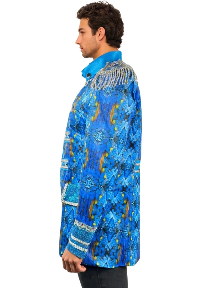 Carnavalsjas Heren Blauw Zilver Man - Festivales