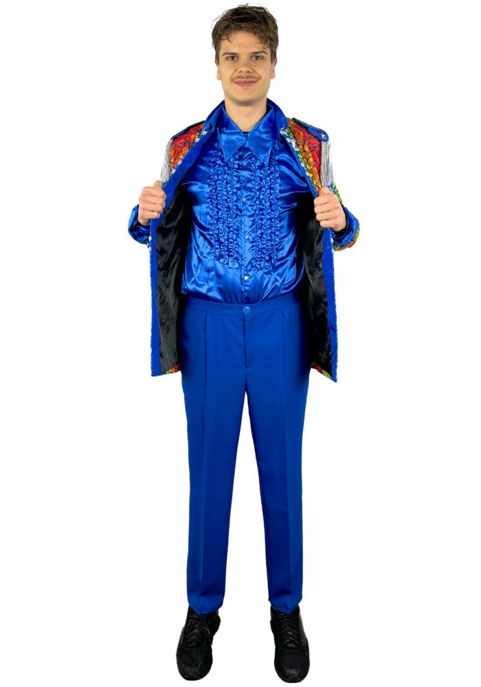 Carnavalsjas Heren Butterfly Blauw - Bundel Basic - Festivales