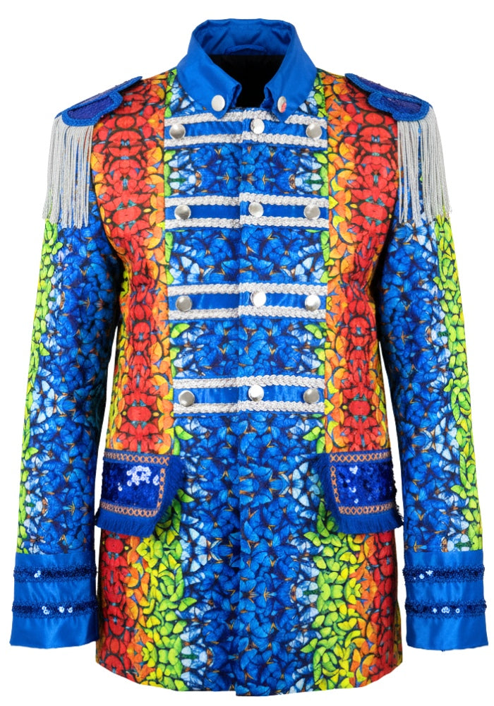 Carnavalsjas Heren Butterfly Blauw 48 - Festivales